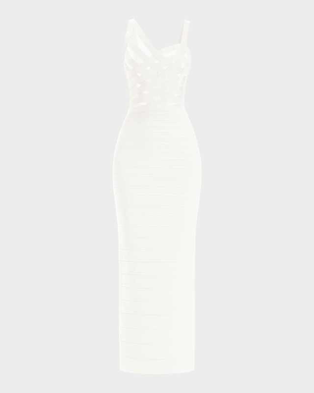 Adeline Crossover Mesh Bandage Gown